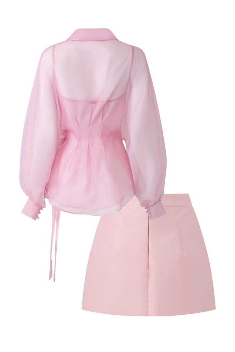 FREYJA BALLOON SLEEVE TOP AND DELLA MINI SKIRT SET | 21Six | CULT MIA