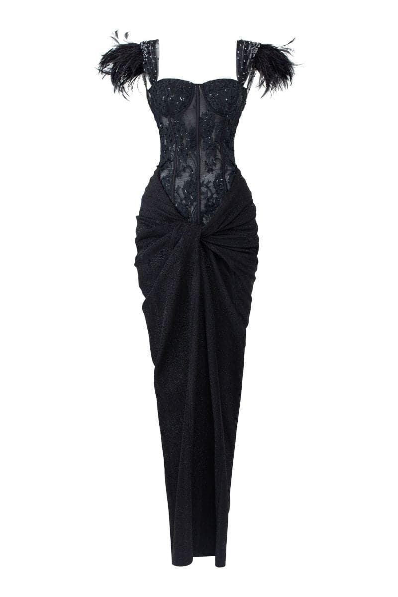 IZZY LACE CORSET MAXI DRESS | 21Six | CULT MIA