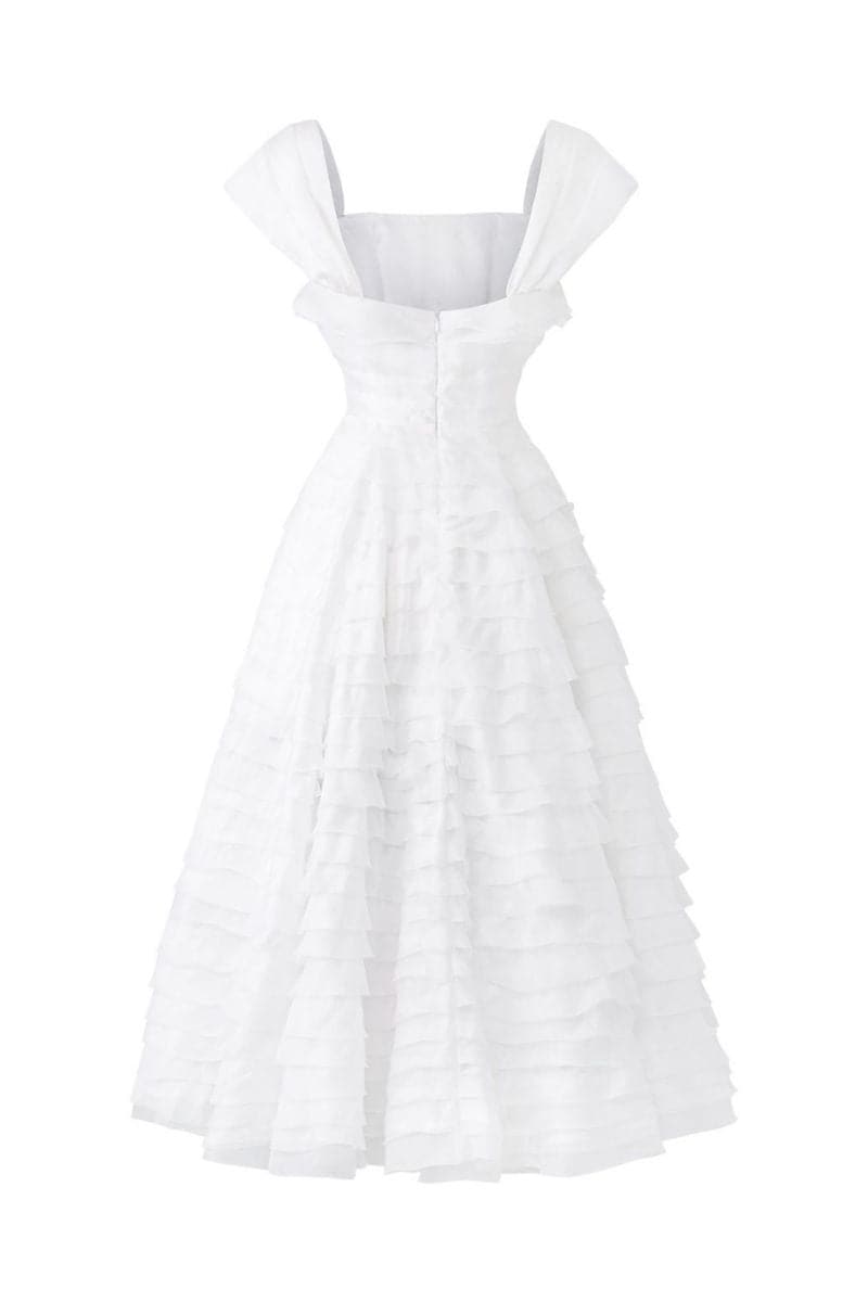 KARLA SHINY SILK LAYERED MIDI DRESS | 21Six | CULT MIA