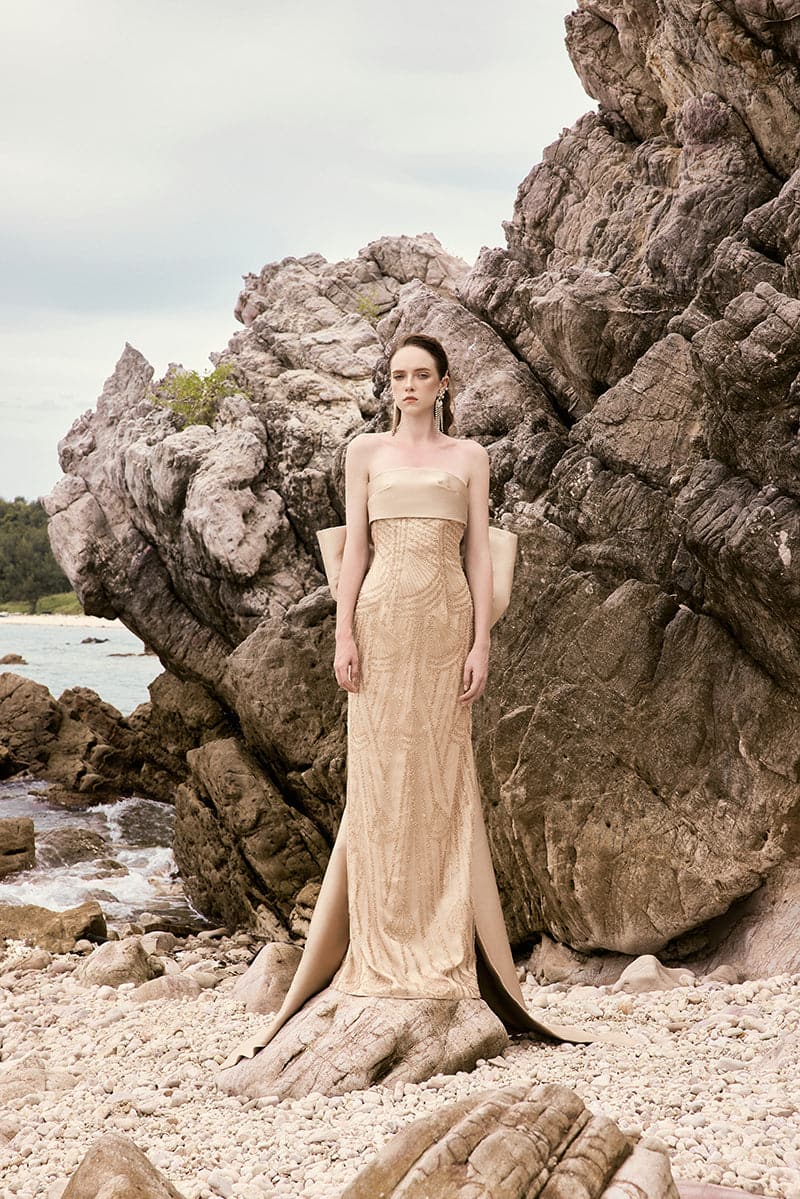 MARINA CRYSTAL LACE BOW TIE DRESS | 21Six | CULT MIA
