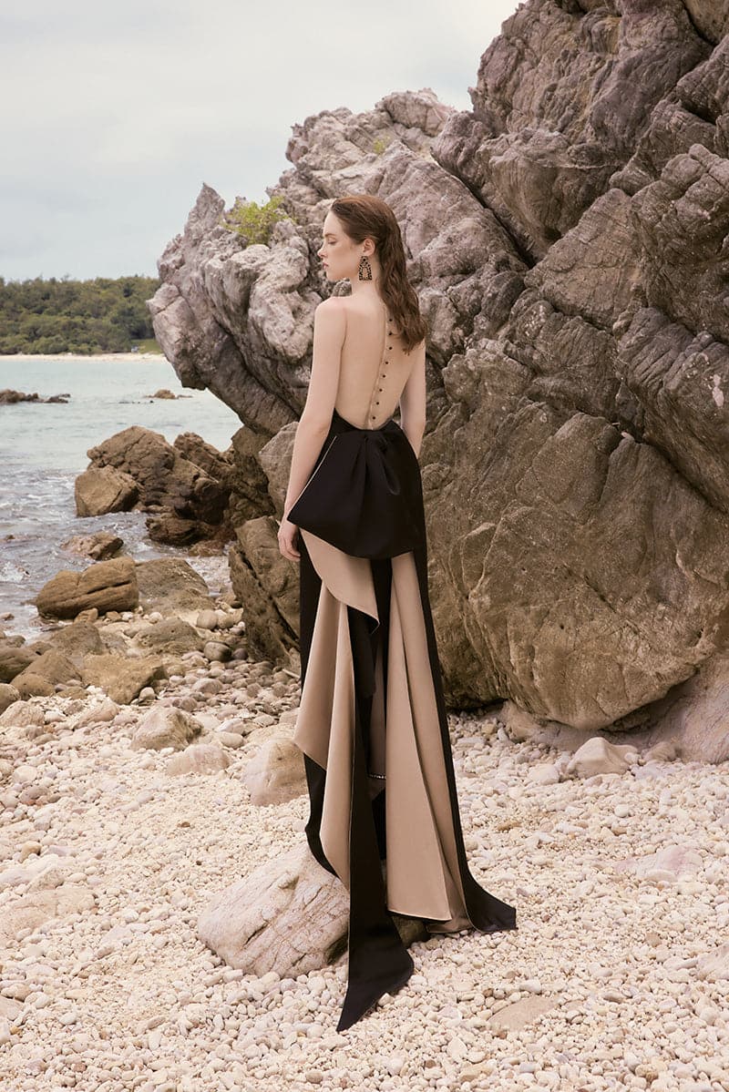 STELLA SILK SATIN BOW TIE DRESS | CULT MIA