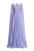 Elegant 21Six Veri Peri Dalia silk cut-out gown with a flowing maxi silhouette and stylish cut-out details.