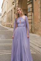 21Six Veri Peri Dalia silk cut-out gown featuring a flowing maxi dress with elegant design and stylish cut-outs.