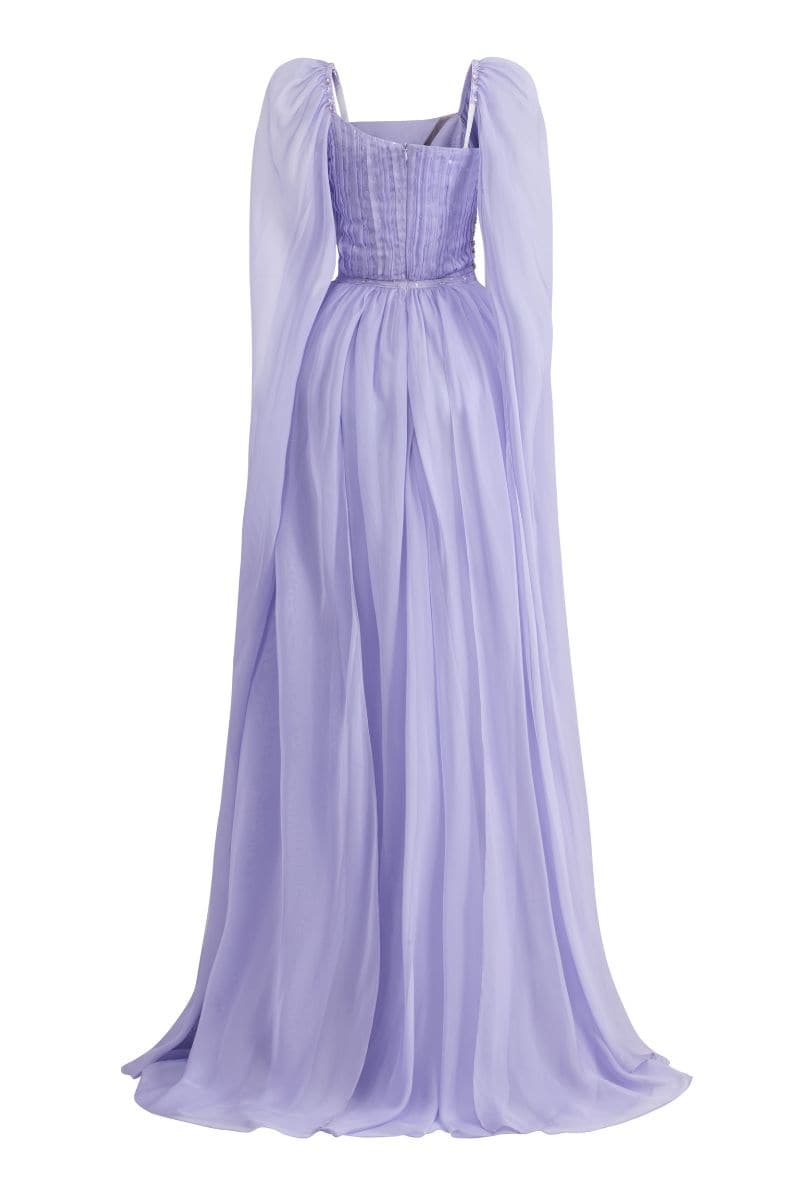 VERI PERI JANE SILK CAPE MAXI DRESS | 21Six | CULT MIA