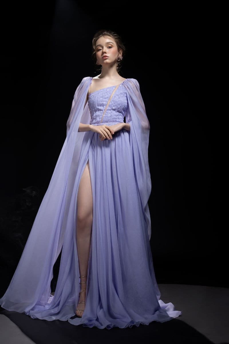 VERI PERI JANE SILK CAPE MAXI DRESS | 21Six | CULT MIA