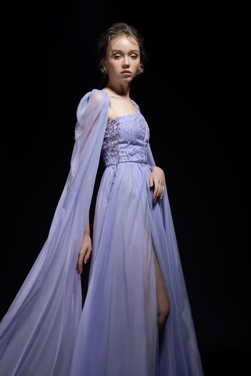 VERI PERI JANE SILK CAPE MAXI DRESS | 21Six | CULT MIA