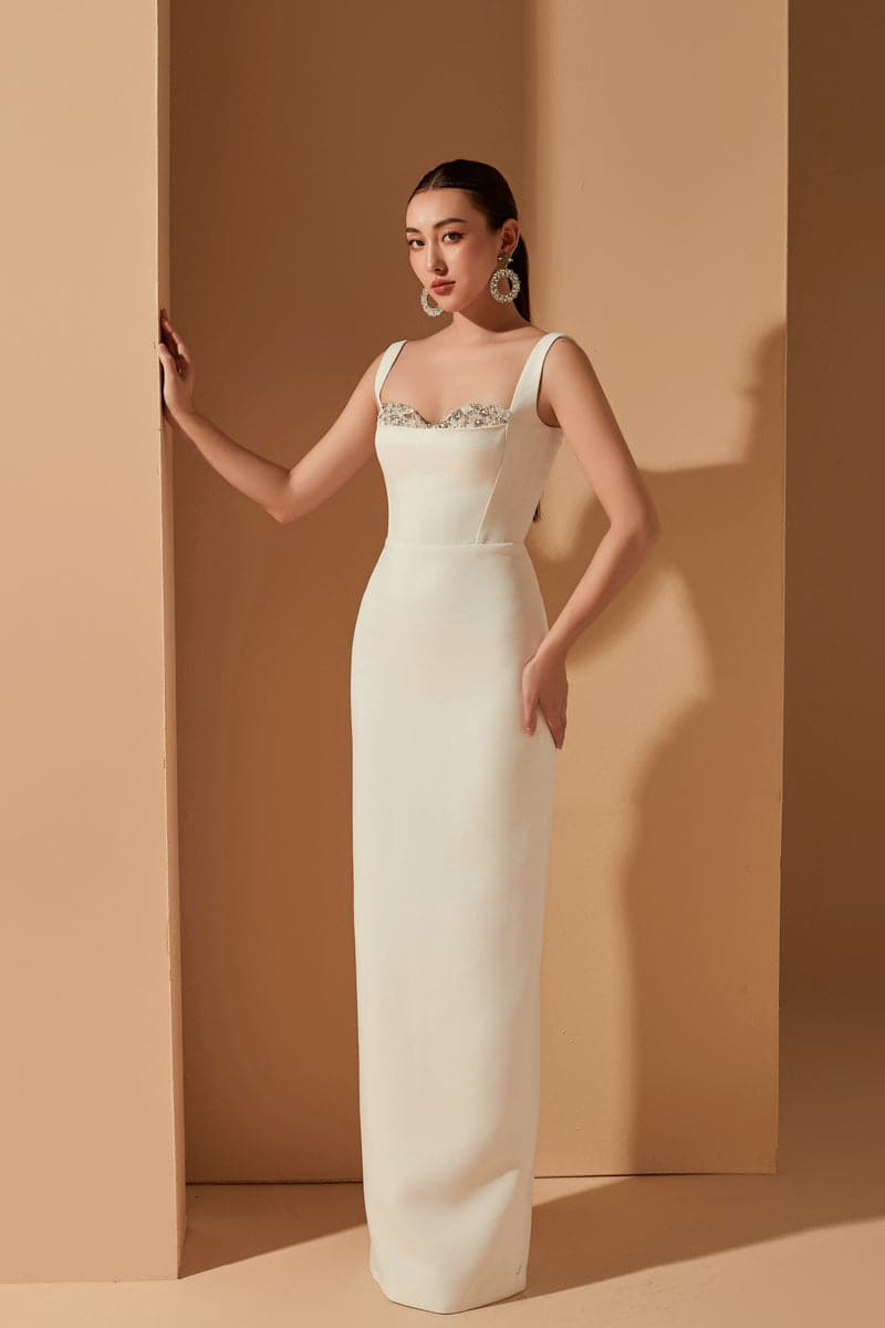 WHITE JENSEN CRYSTAL BODYCON DRESS | CULT MIA | 21Six WHITE JENSEN CRYSTAL BODYCON DRESS | CULT MIA | 21Six
