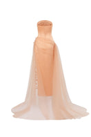 Elegant SABINA Silk Taffeta Flowers gown by 21Six featuring floral embellishments and flowing fabric, perfect for formal occasions.