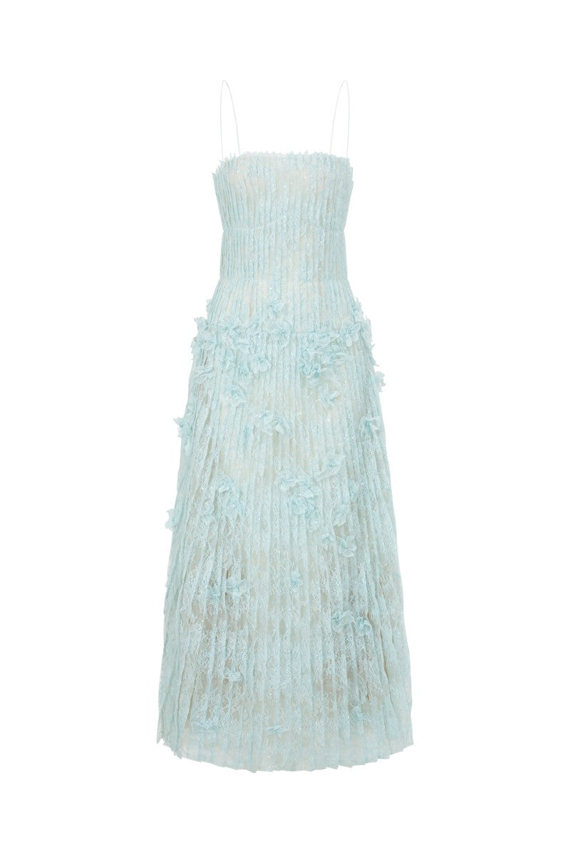 OCTAVIA LACE DRESS IN AQUA - CULT MIA