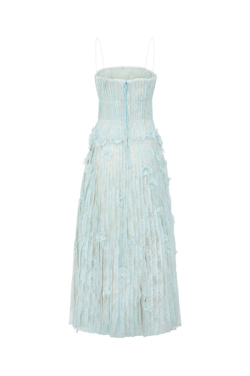OCTAVIA LACE DRESS IN AQUA - CULT MIA