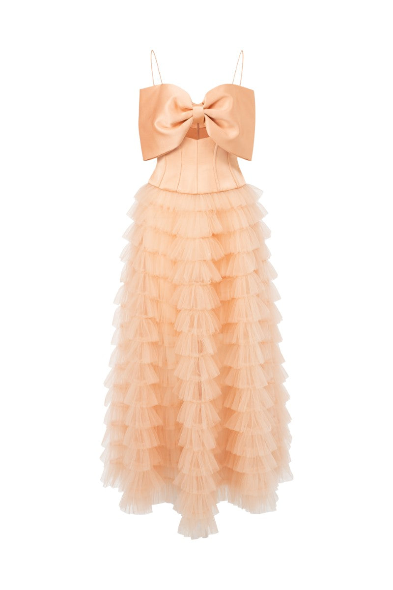 CLARA TAFFETA AND TULLE DRESS - CULT MIA