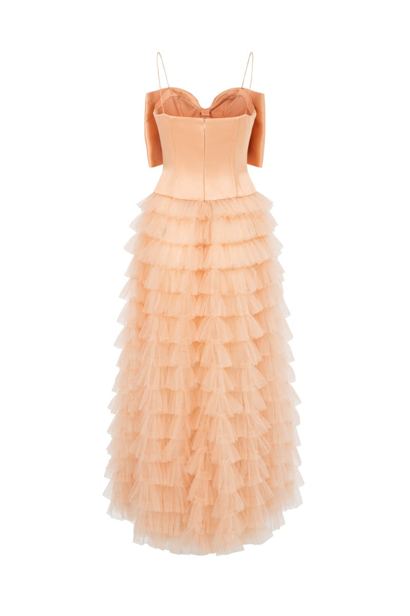 CLARA TAFFETA AND TULLE DRESS - CULT MIA