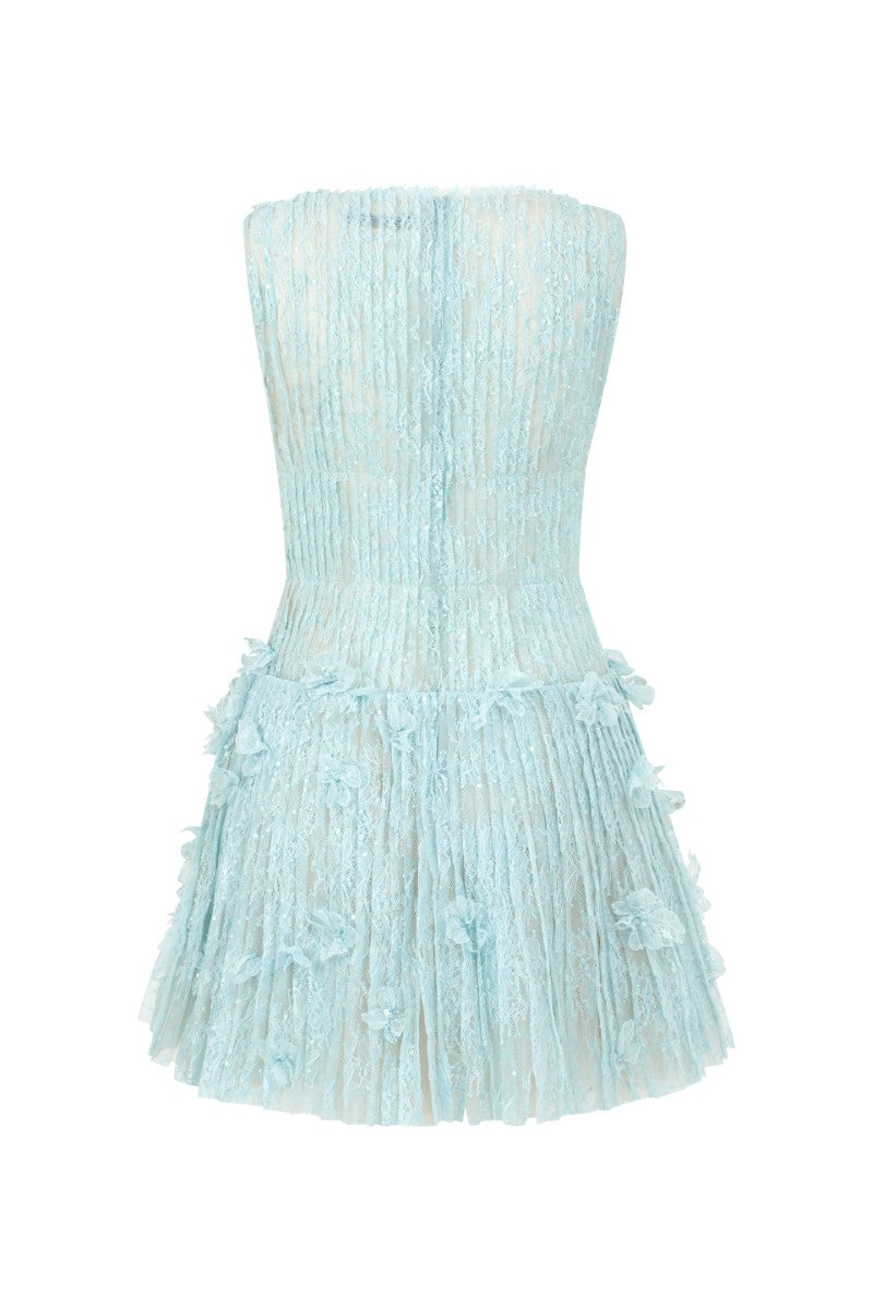 FLAVIA LACE DRESS IN AQUA - CULT MIA