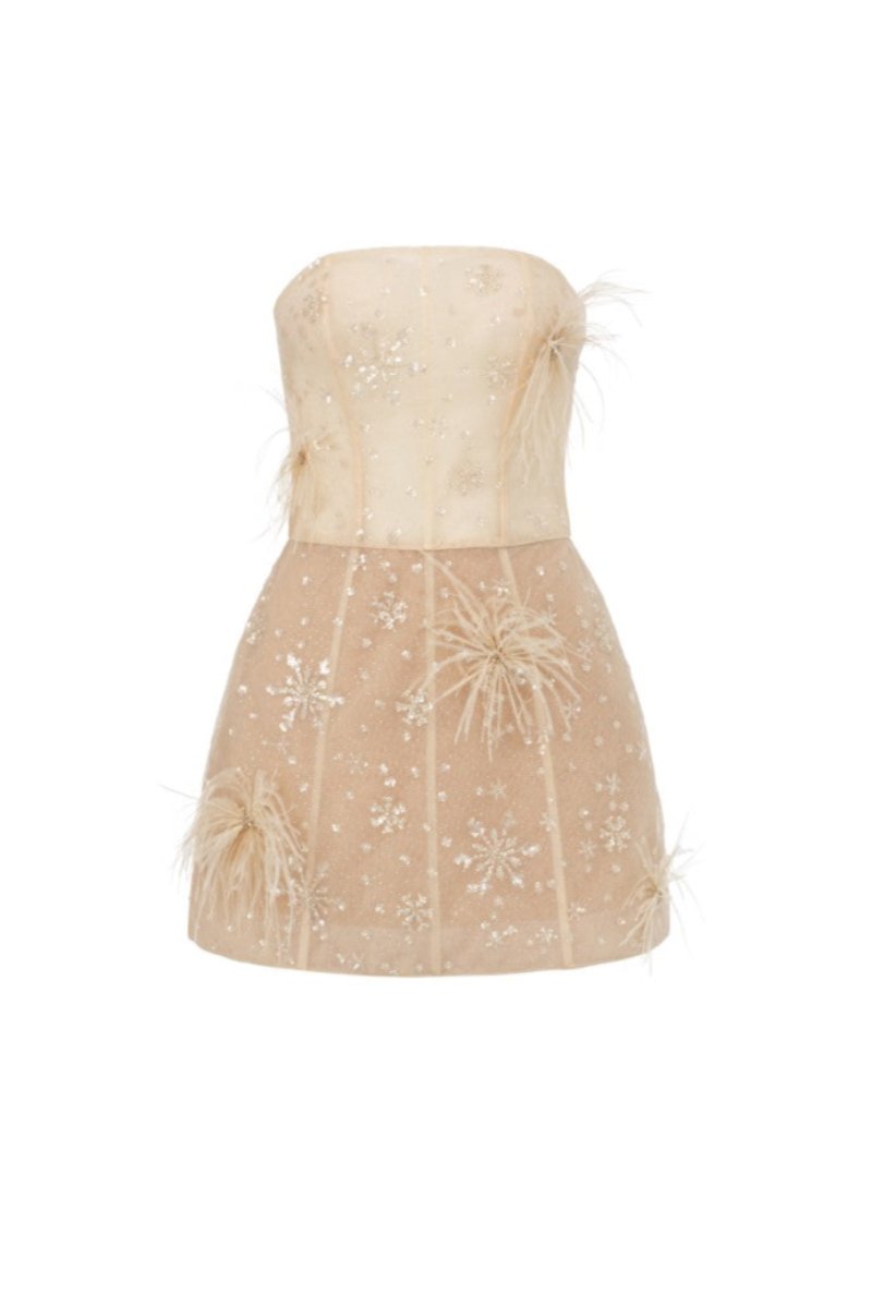 ELIF TULLE STRAPLESS DRESS - CULT MIA