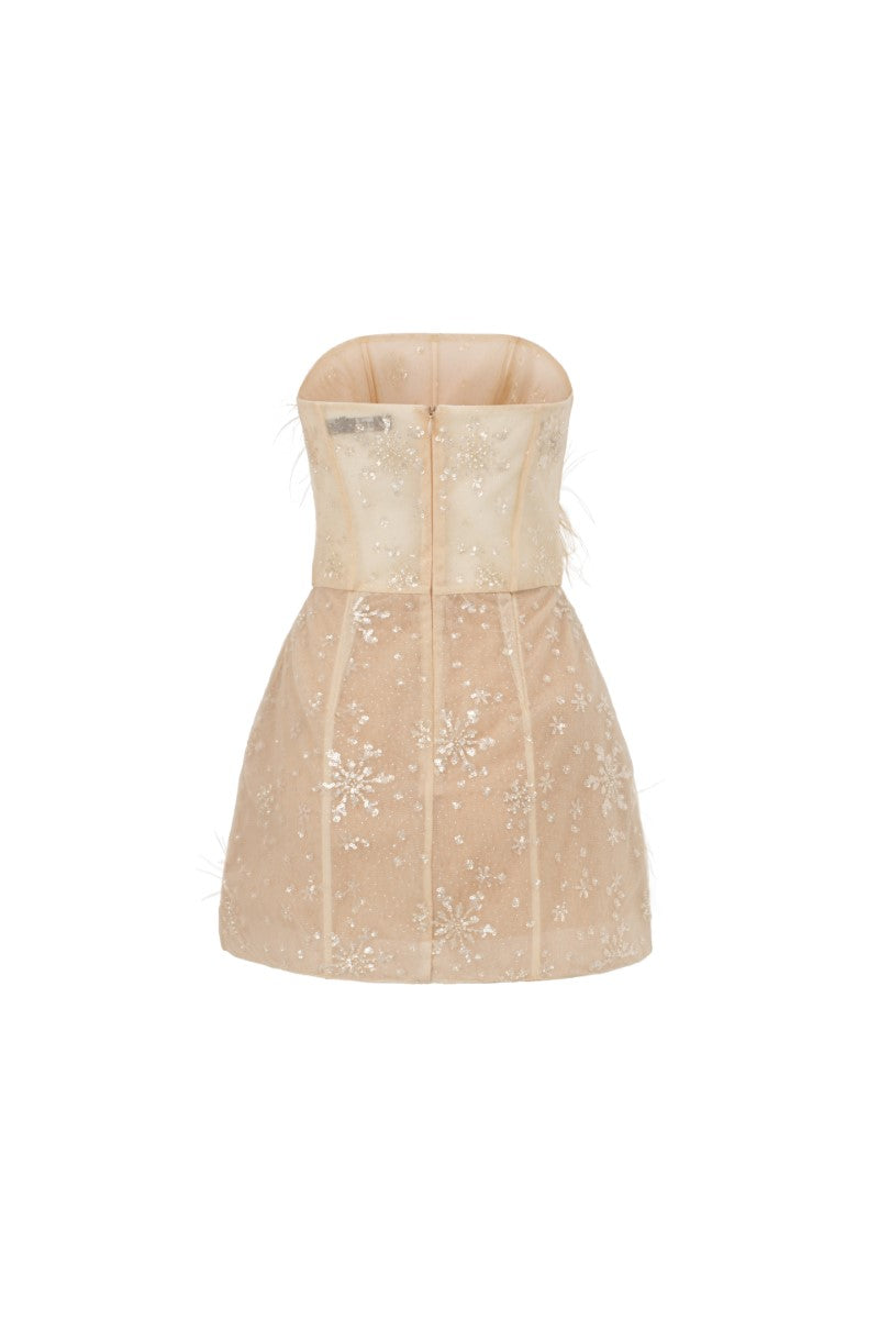 ELIF TULLE STRAPLESS DRESS - CULT MIA