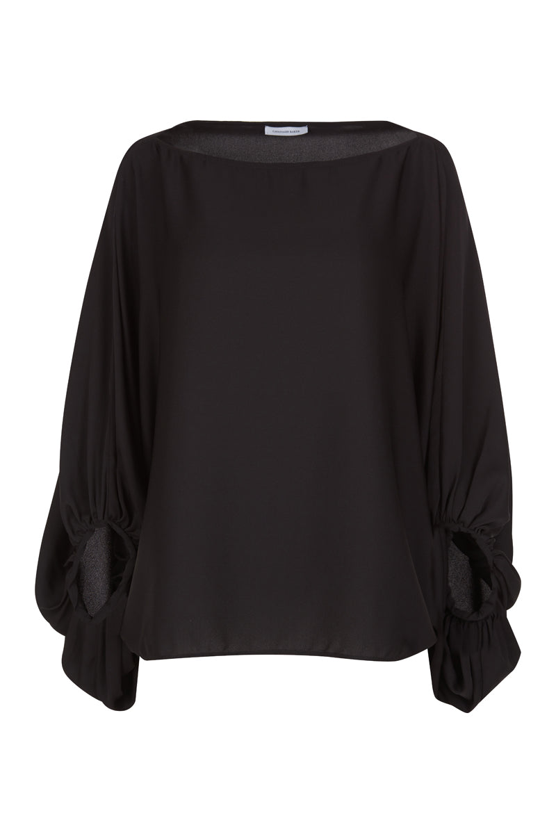 BLOUSE ÉCHARPE NOIRE