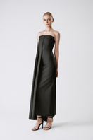Elegant black Obsidian Flow Maxi Dress by TONYY, featuring a flowing silhouette and stylish design, perfect for formal occasions.