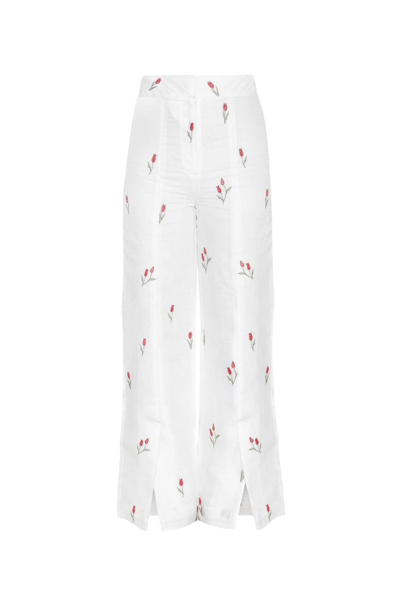 LOVELY TULIP PANTS IN IVORY - CULT MIA