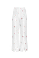 Estefania ivory tulip pants featuring a relaxed fit and stylish design, displayed on a model.