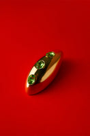 Liya Ocean Eye Green Earrings featuring vibrant green gemstone dangle earrings with silver hooks.