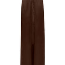 LEDIEL NERU brown pants shown on a model, featuring a relaxed fit and casual style with side pockets.