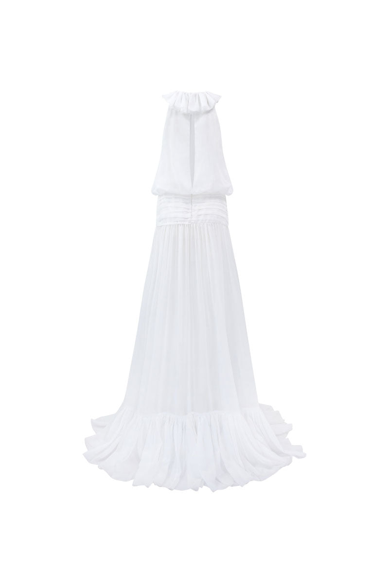 Salus maxi dress by Arti Apparel featuring a flowing silhouette and elegant design, shown in a vibrant color.