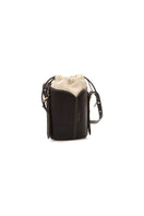 Black VIKELE STUDIO Bucket Mini Bag with shoulder strap, compact and stylish for everyday use.