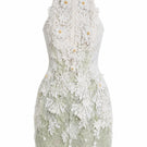 Keira Tong Gardenia Lace Dress mini dress with floral lace design, sleeveless style, perfect for summer or special occasions.