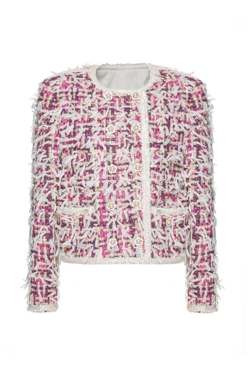 VINTAGE WHITE MULTICOLOR JACKET - CULT MIA