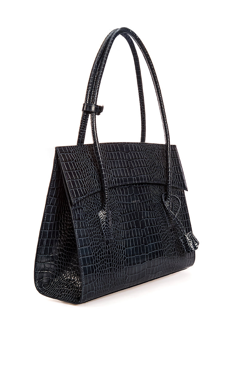 CELINE BAG IN NAVY CROCO - CULT MIA