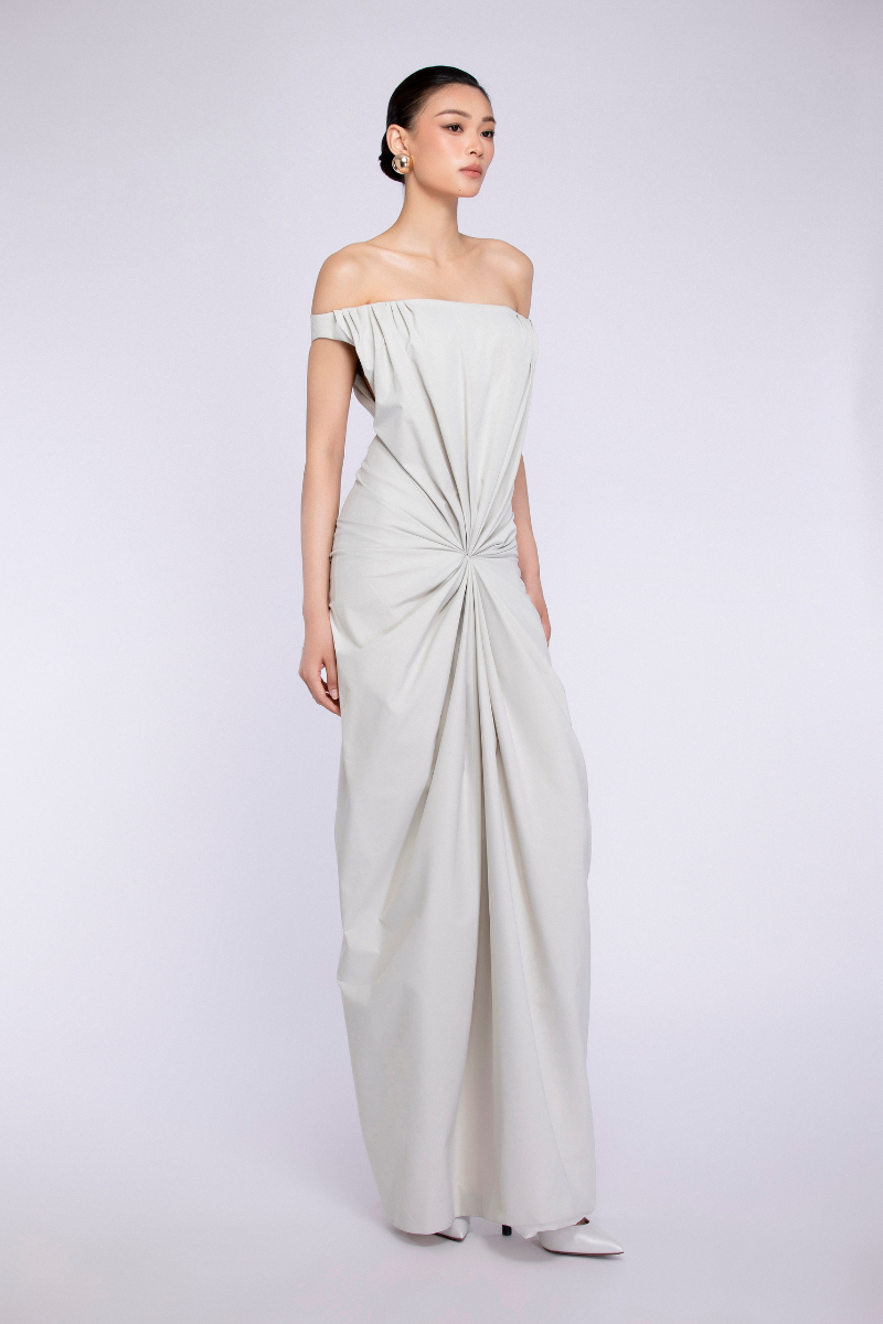 casual ivory maxi dress Faith Embroidered Details Maxi Dress Ivory