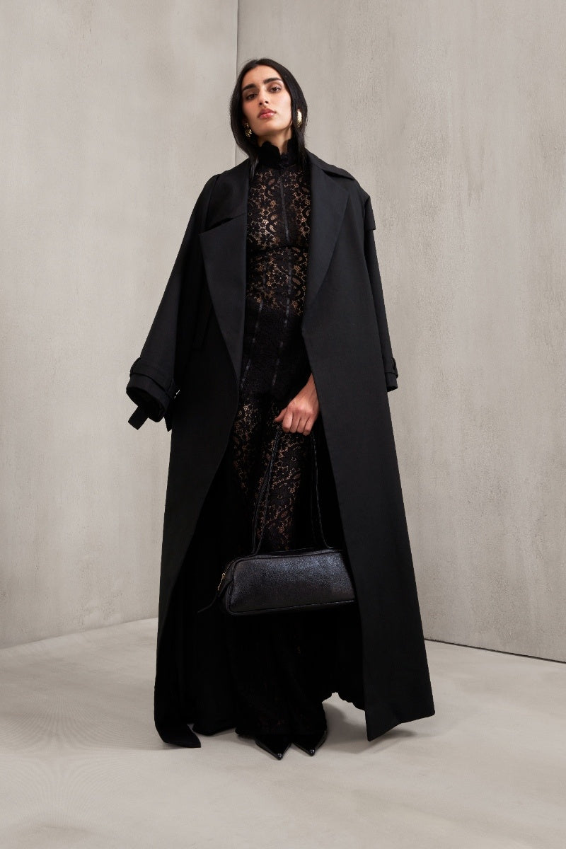 Black Alix co-ord set by Deme By Gabriella featuring a matching top and pants, styled for a chic, coordinated look.