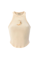 Light beige IKINITA Wave Top in Sand, featuring a stylish, relaxed fit with soft fabric and boat neckline, perfect for casual wear.