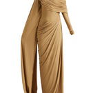 Deme By Gabriella Suze Maxi Dress in dark beige, flowing fabric, sleeveless design, and elegant length perfect for summer wear.