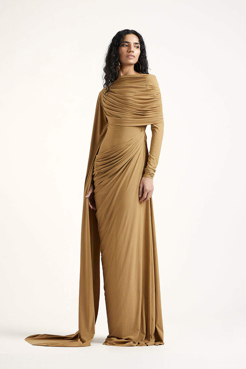 SUZE DRESS IN DARK BEIGE | CULT MIA | Deme By Gabriella SUZE DRESS IN DARK BEIGE | CULT MIA | Deme By Gabriella