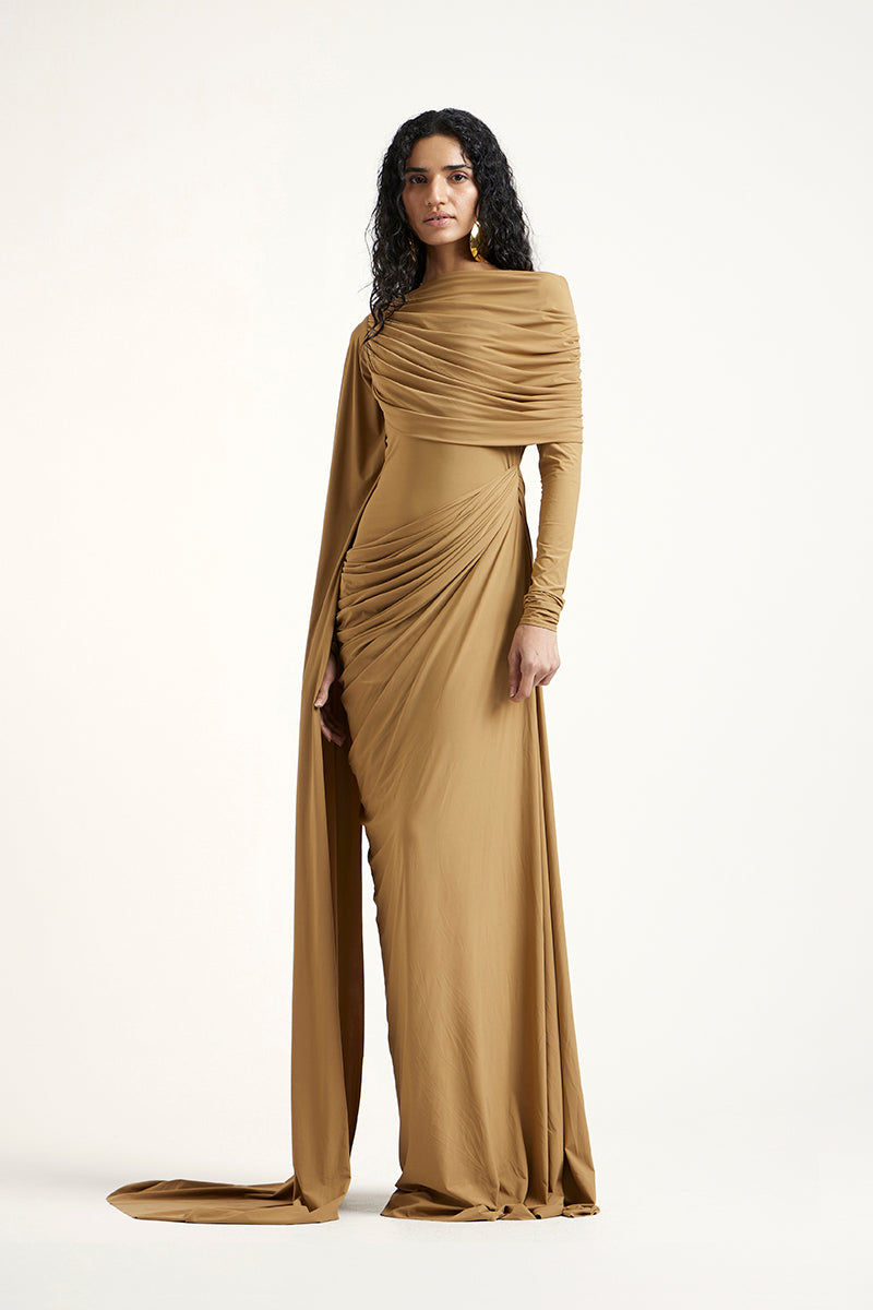 SUZE DRESS IN DARK BEIGE | CULT MIA | Deme By Gabriella SUZE DRESS IN DARK BEIGE | CULT MIA | Deme By Gabriella