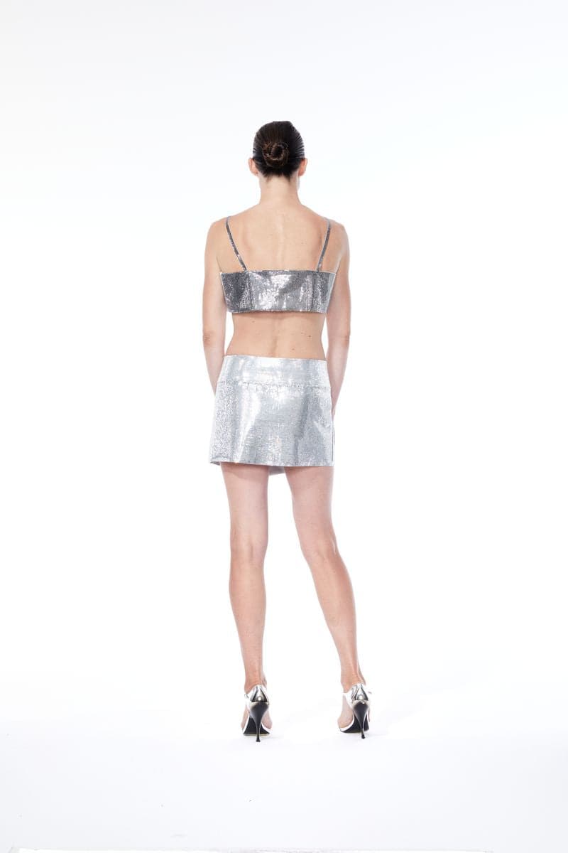 GRAPHITE CRYSTAL MIRROR TOP - CULT MIA