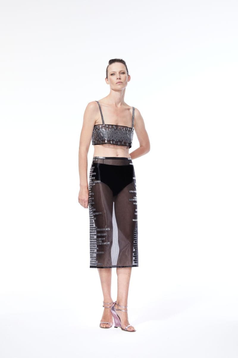 BLACK CRYSTAL PIXEL TOP - CULT MIA
