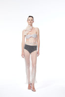 Nué Midnight Rhinestone Bra top with sparkling embellishments and adjustable straps, stylish and perfect for night-out looks.