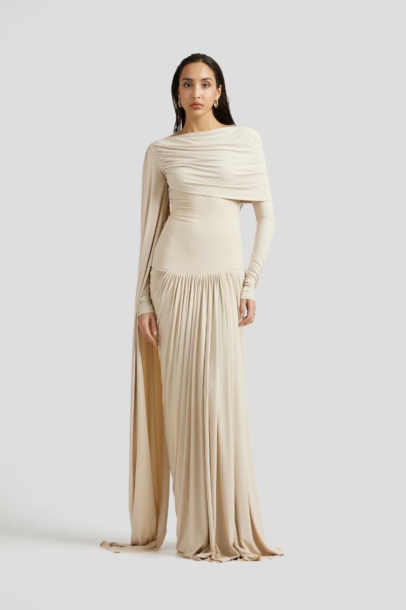 AMARA MAXI DRESS IN IVORY - CULT MIA