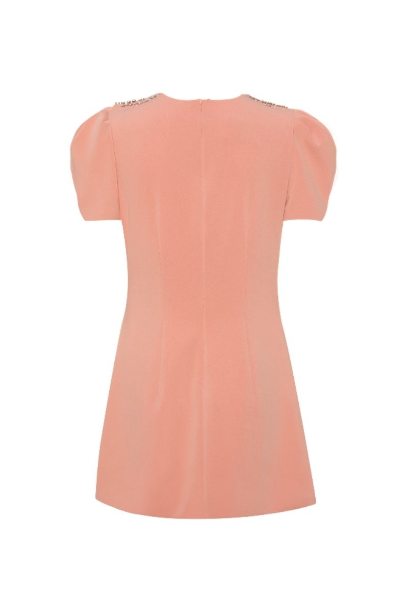ONI BURNT ORANGE BEADED MINI DRESS - CULT MIA