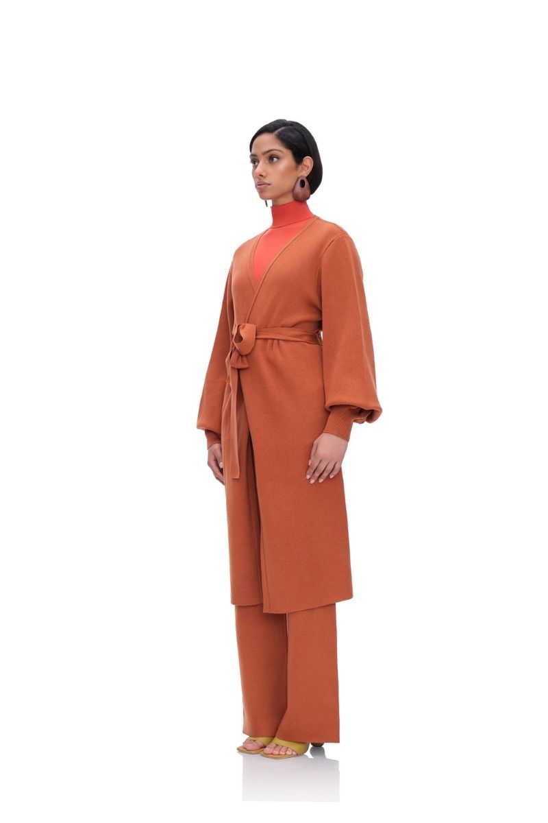 ONA KNIT CARDIGAN IN PUMPKIN - CULT MIA