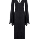 Black OLYA maxi dress by Suncillo, featuring a flowing silhouette and elegant design perfect for formal or casual occasions.