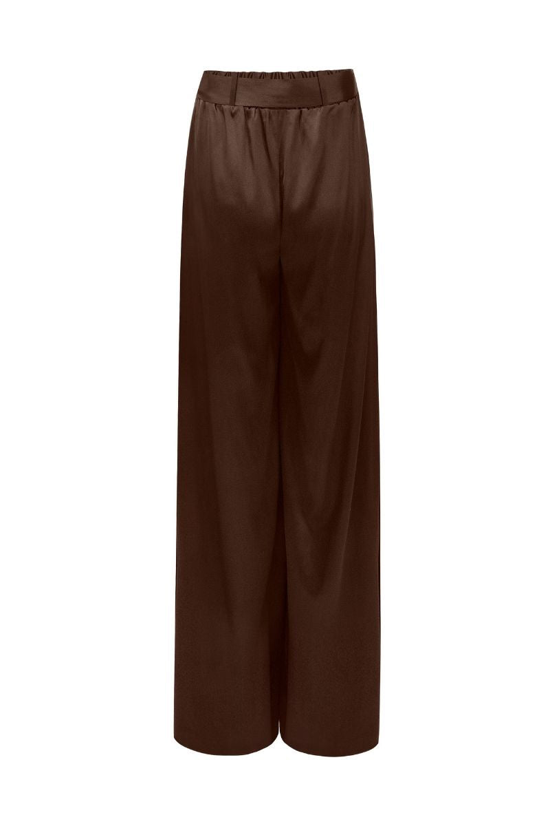 LEDIEL NERU pants in brown, stylish and comfortable women's pants with a relaxed fit and versatile design.
