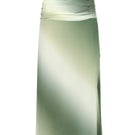 Summer Away Amman midi skirt in sage ombre with flowing fabric and tiered design, perfect for casual and stylish outfits.