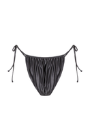 Suncillo Virna Glossy Bottom Bikini in anthracite grey, featuring shiny, high-waisted bikini bottoms with a sleek finish.