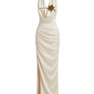 Elegant HANAH gown by Margée Atelier featuring flowing fabric and intricate detailing, perfect for formal occasions.