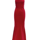 NiLuu CILLA slip maxi dress in vibrant rouge, flowing fabric with a relaxed fit and elegant design, perfect for summer occasions.