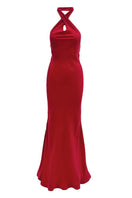 NiLuu CILLA slip maxi dress in vibrant rouge, flowing fabric with a relaxed fit and elegant design, perfect for summer occasions.