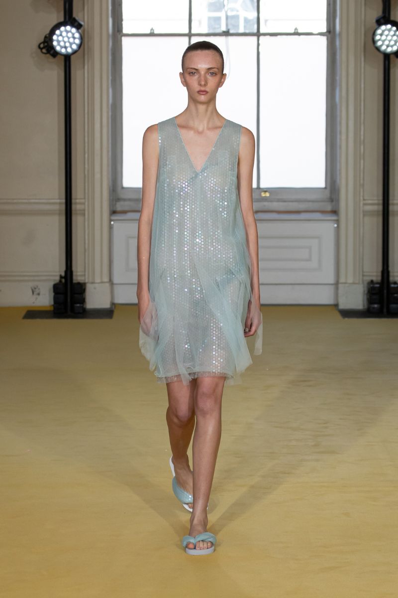PINA TULLE DRESS IN BLUE MIX - CULT MIA